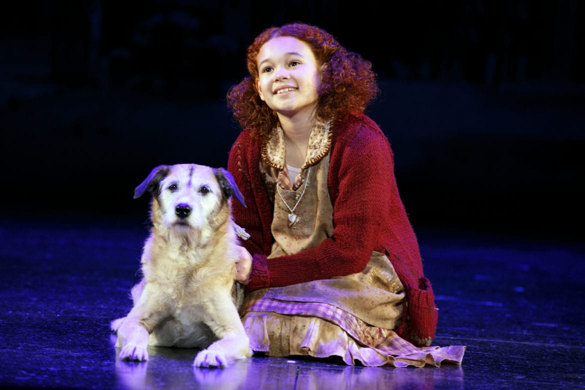 Annie and her dog, from the play, 