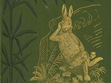 Detail of the cover of Uncle Remus, His Songs and His Sayings: The Folk-Lore of the Old Plantation, By Joel Chandler Harris
