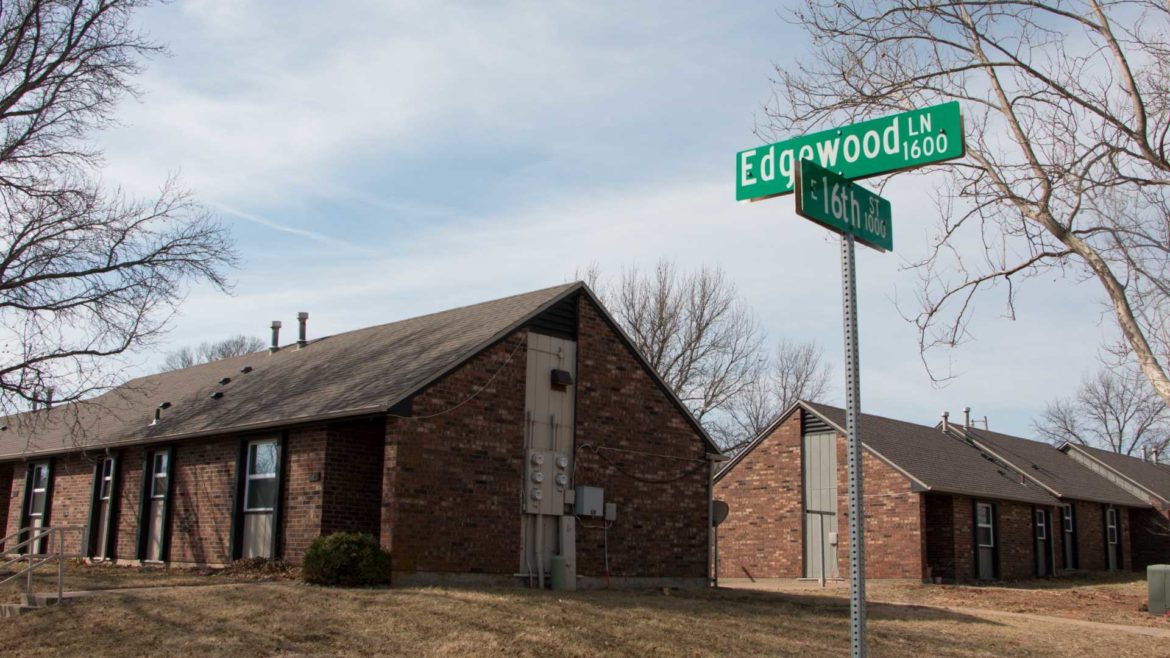 Exterior view of Edgewood Homes in Lawrence, Kansas.