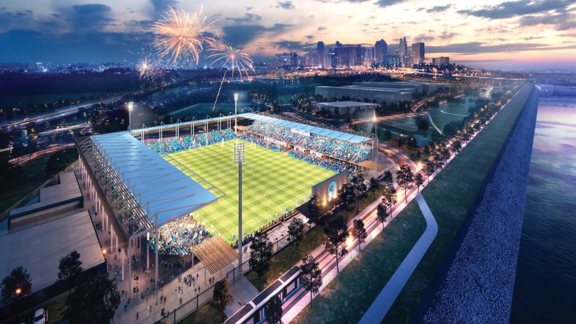 The planned $70 million National Women's Soccer League stadium on the riverfront will be privately financed.