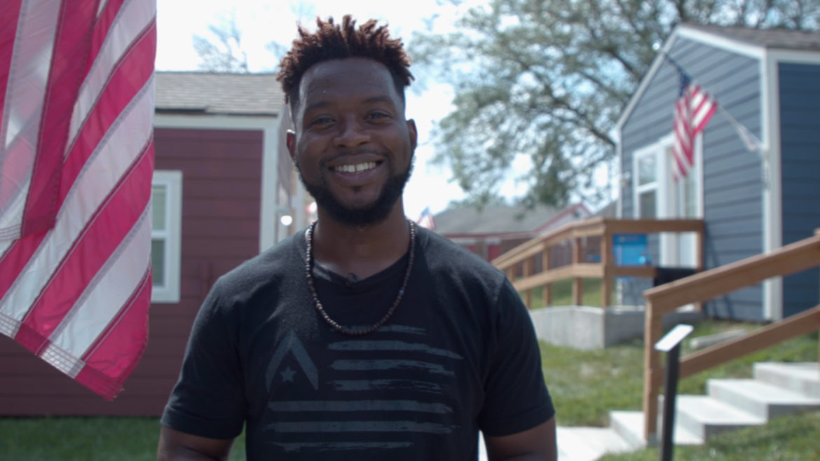 After five years of homelessness, former Marine Emiloe Caldwell has gotten a fresh start at the Veterans Community Project.