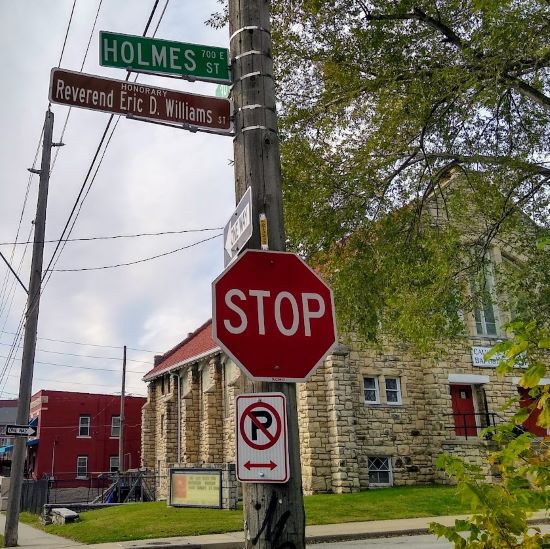 A stretch of Holmes running in front of Calvary Temple Baptist Church and the Calvary Community Outreach Network has been renamed in honor of the Rev. Eric D. Williams, pastor of the church and executive director of CCON.
