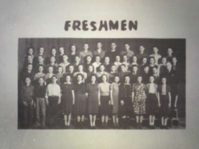 Russell Ufford, sixth from left, back row, in the Center High School yearbook.