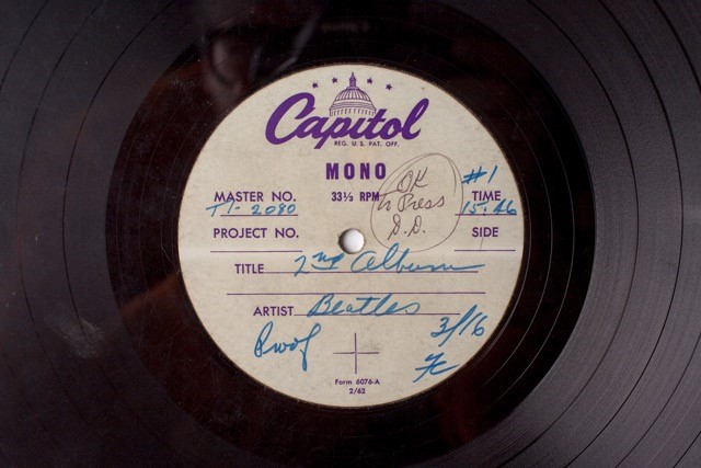 A few years ago Chuck Haddix authenticated this test pressing of “The Beatles’ Second Album,” found by a collector at a Kansas City garage sale. The initials “D.D.” belong to Dave Dexter Jr., according to Haddix.
