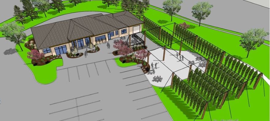 Rendering of the new Tall Trellis Brew Co. at 25600 W. Valley Parkway in Olathe, Kansas.