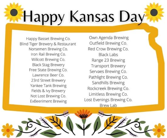 Here's a list of Kansas breweries stretching from Topeka to Johnson County.