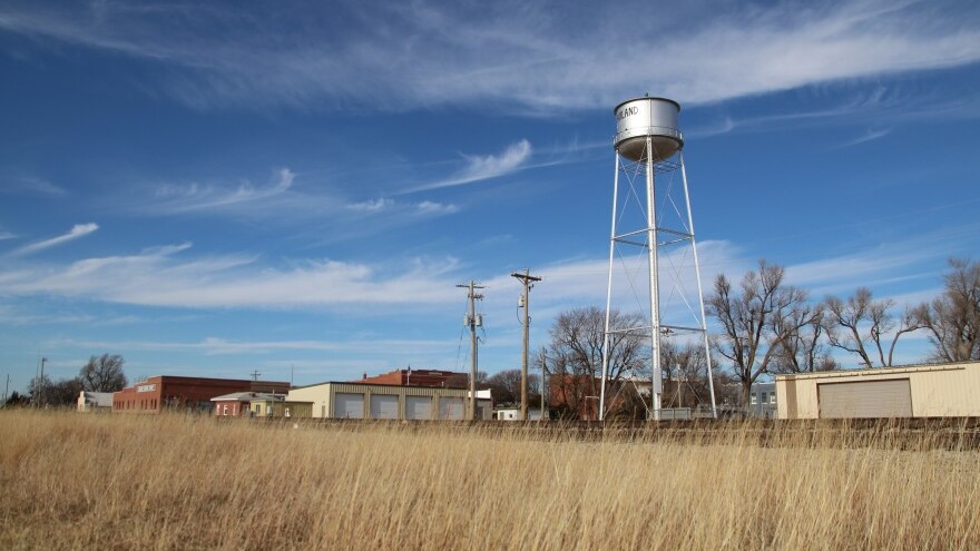 The small town of Haviland sits east of Dodge City on US 54. The town's multimillion-dollar nitrate removal plant is the tan warehouse to the right of the water tower.