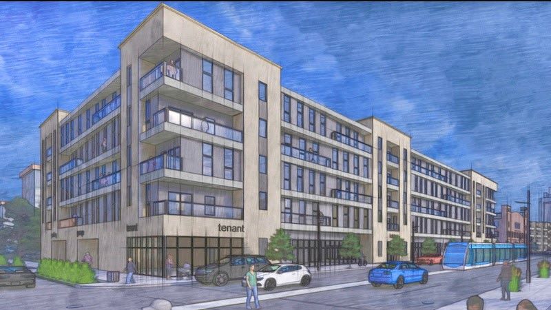 The second phase of the Exact Partners redevelopment plan includes building a 132-unit apartment project at the northwest corner of 37th and Main.