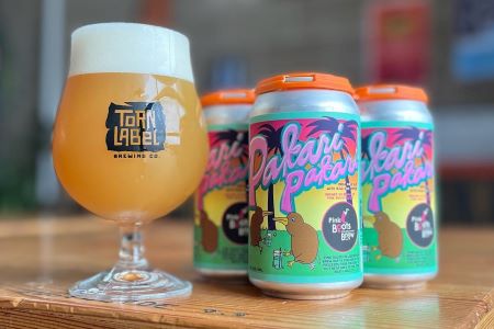 Torn Label’s Pakari Pakari, a collaboration beer with the Pink Boots Society.