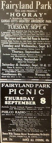 A Fairyland Park advertisement in The Call newspaper.
