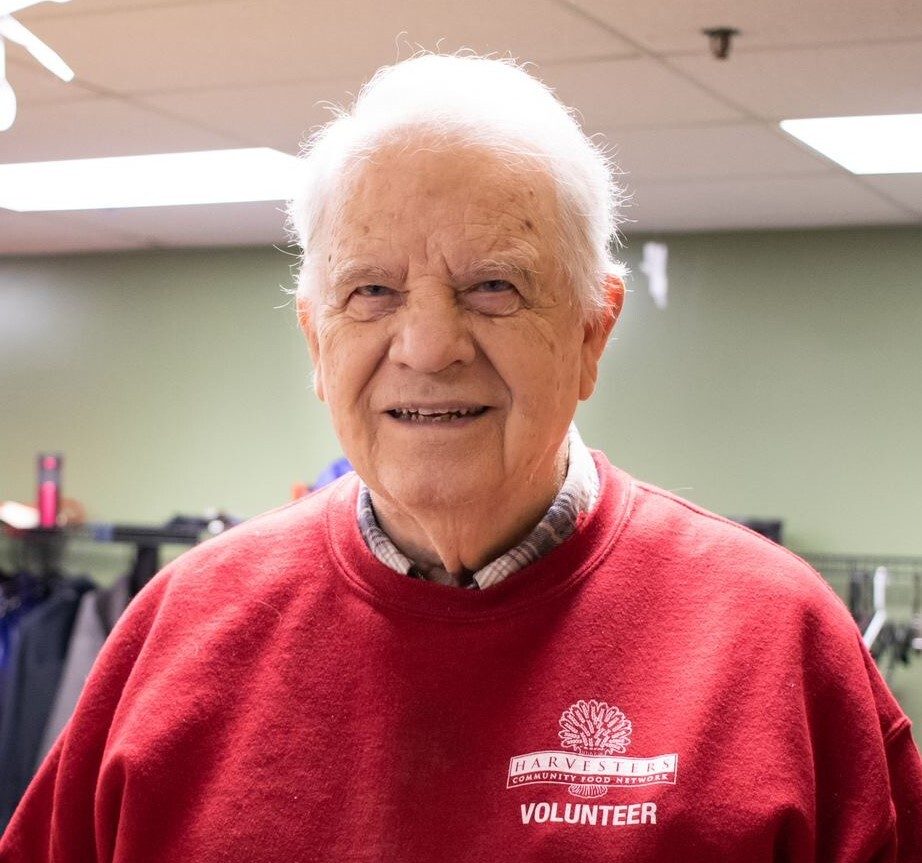 Harvesters volunteer Don McClain