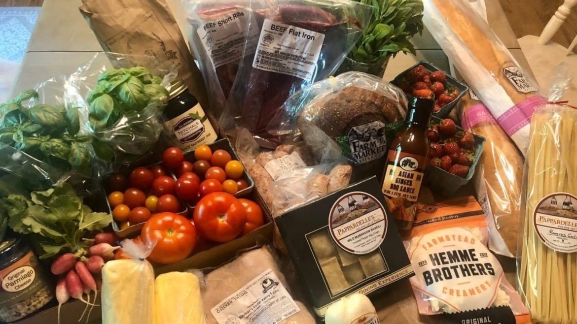 Food on a counter