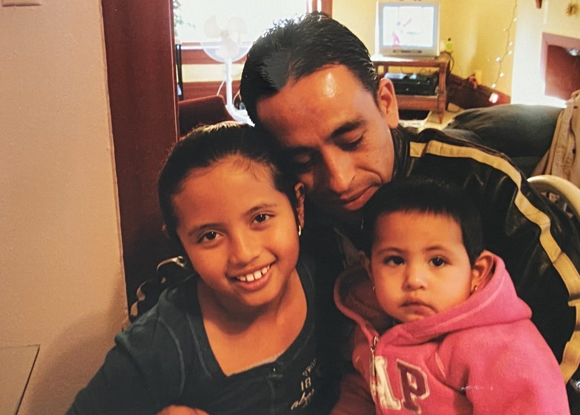 Frida Sanchez with her family