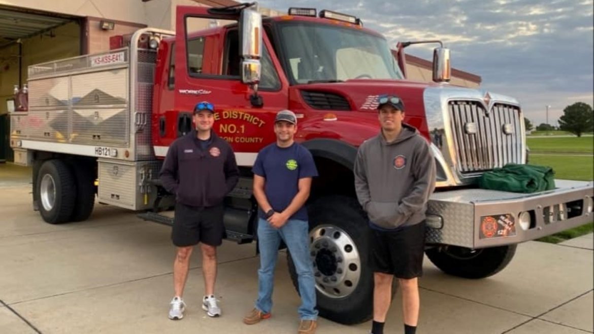 Fire District No. 1 firefighters n Johnson County