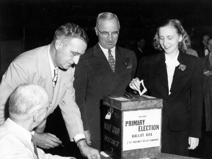 President Harry Truman and his daughter Margaret
