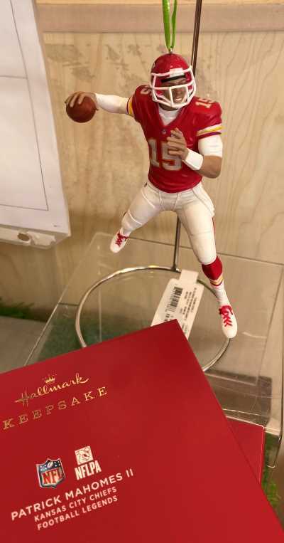 Patrick Mahomes holiday ornament