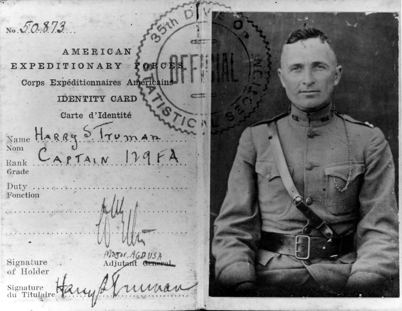 Harry Truman's military ID