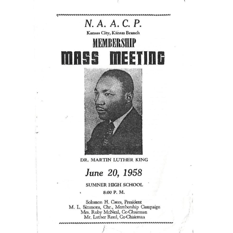 Program from a King speech in Kansas City.