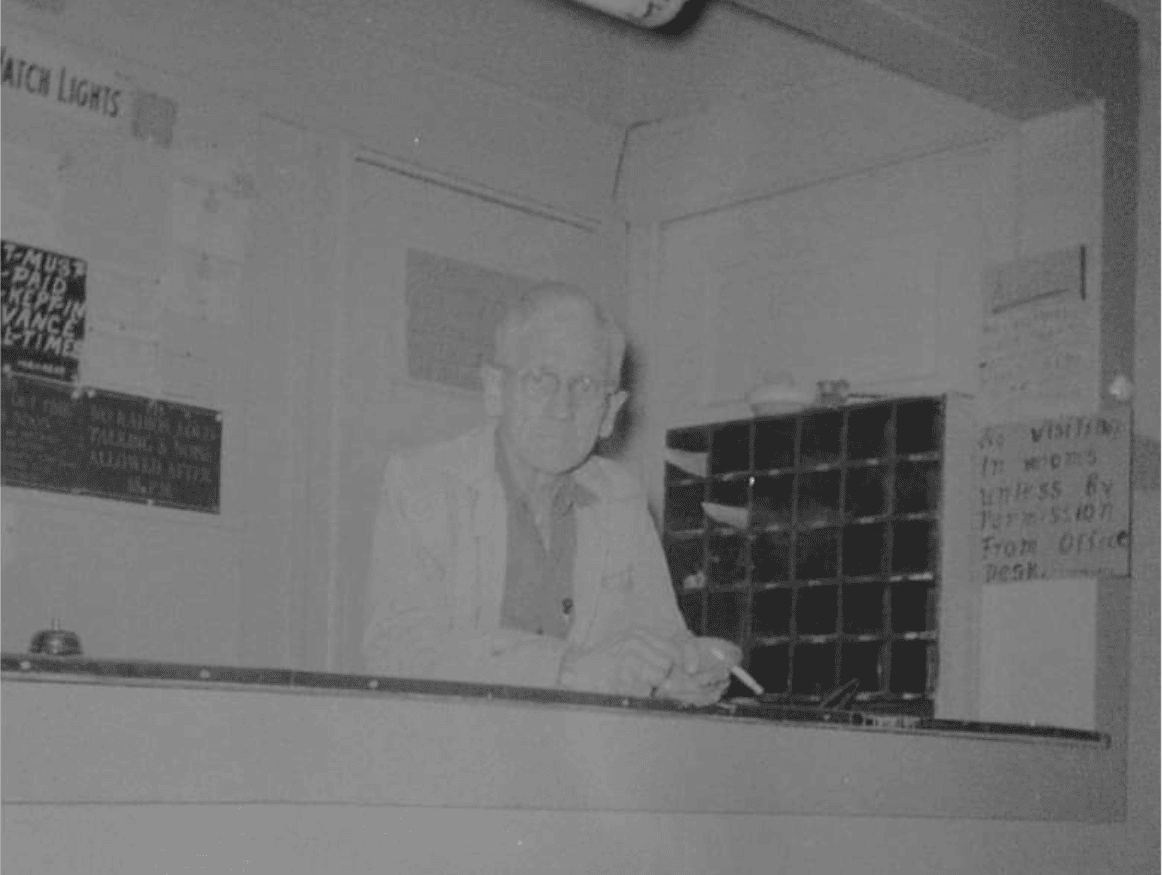 Joseph Hagerty manning the front desk. (Courtesy | Della Reynolds)