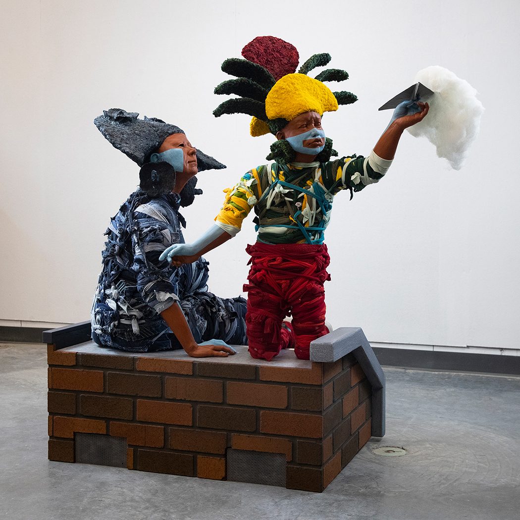 Christensen Caballero's sculpture work, like this one entitled "Hijo Mio"/"My Son," examines the American Dream and who it is for. (Contributed)
