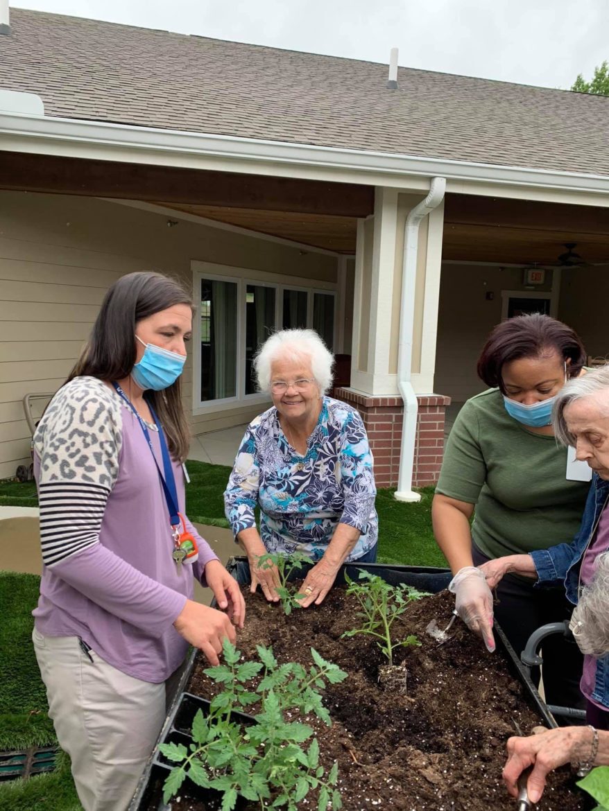 Cross Creek did their best to keep their residents occupied during the pandemic with activities such as gardening. (Contributed)