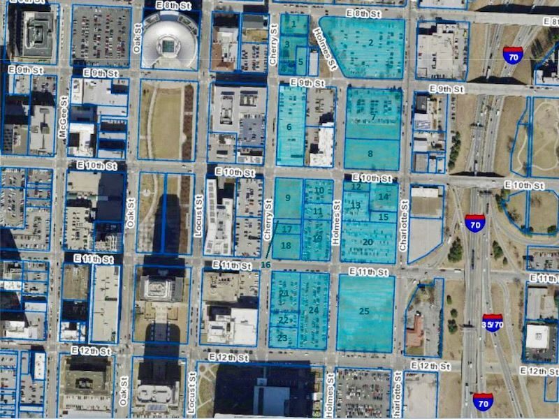 Aerial view of East Village.