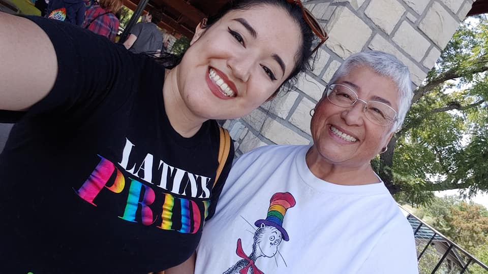 Melanie Arroyo with Kansas state representative Susan Ruiz.