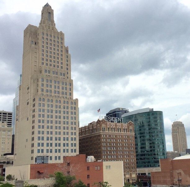 The Power & Light building was renovated into apartments, and the President Hotel across the street was revived, both with the help of state historic tax credits.