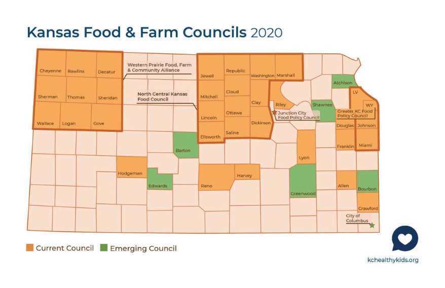 Food and farm councils across the state of Kansas help to ensure food systems in a community are equitable and accessible.