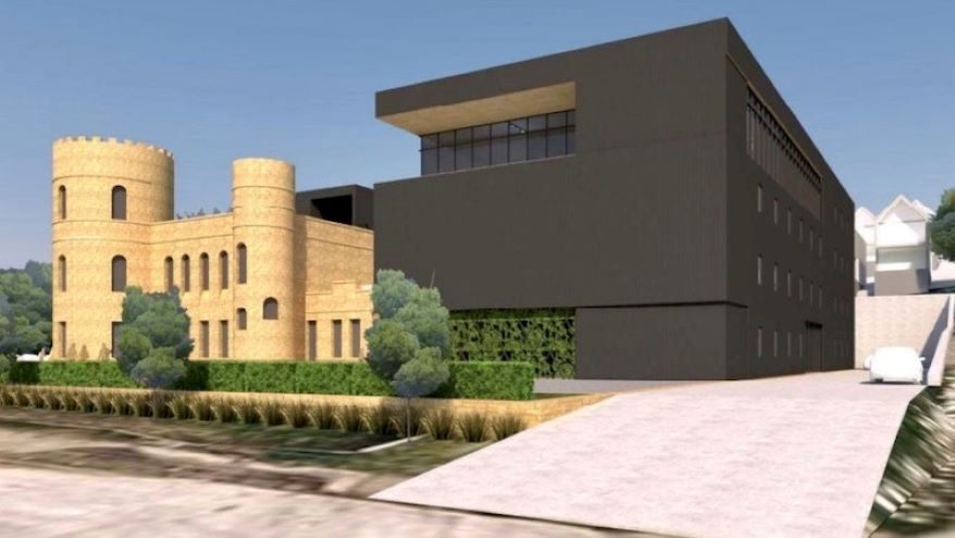 The hotel redevelopment proposal calls for the historic castle to be renovated and construction of an addition.